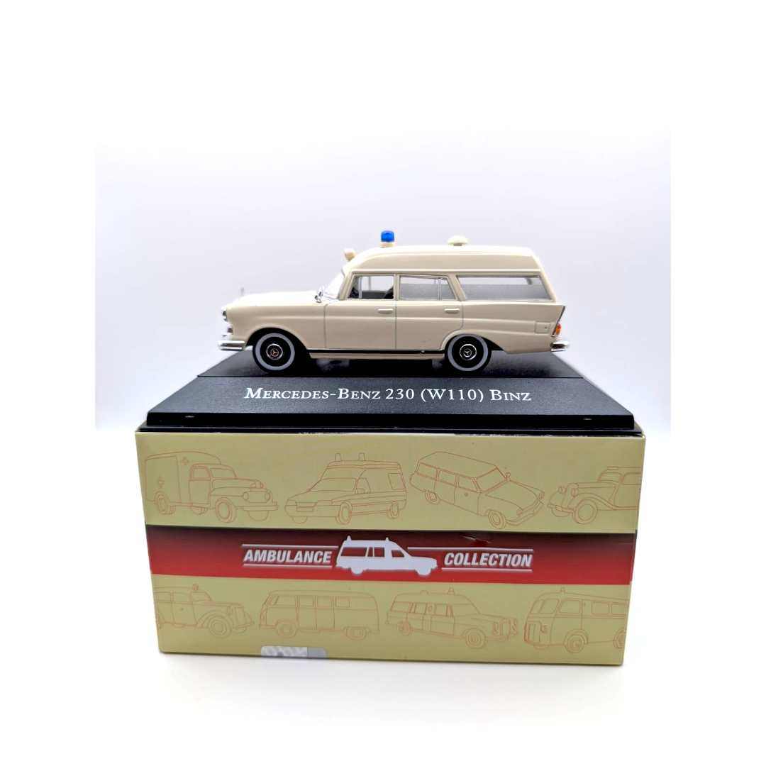 Atlas Mercedes-Benz 230 W110 Binz Krankenwagen Ambulance 1:43 mit OVP