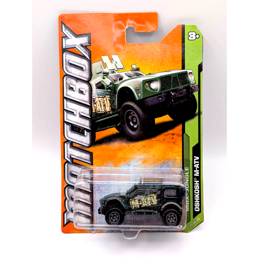 Matchbox Oshkosh M-ATV Militärfahrzeug MBX Jungle 10/10 US Long Card OVP
