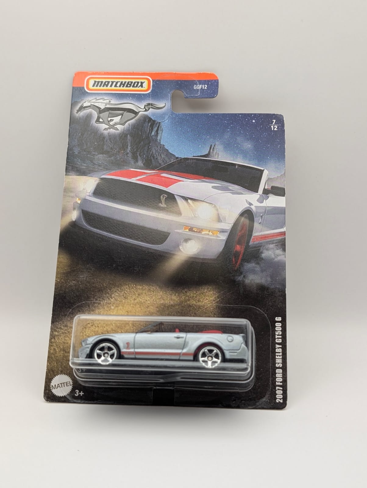 Matchbox 2007 Ford Shelby GT500 Convertible Mustang Series 7/12 Silber Neu OVP