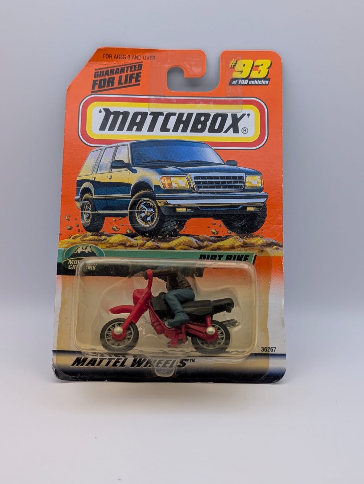 Matchbox Dirt Bike Motorrad Mountain Cruisers Nr. 93 Rot 1998 Neu OVP