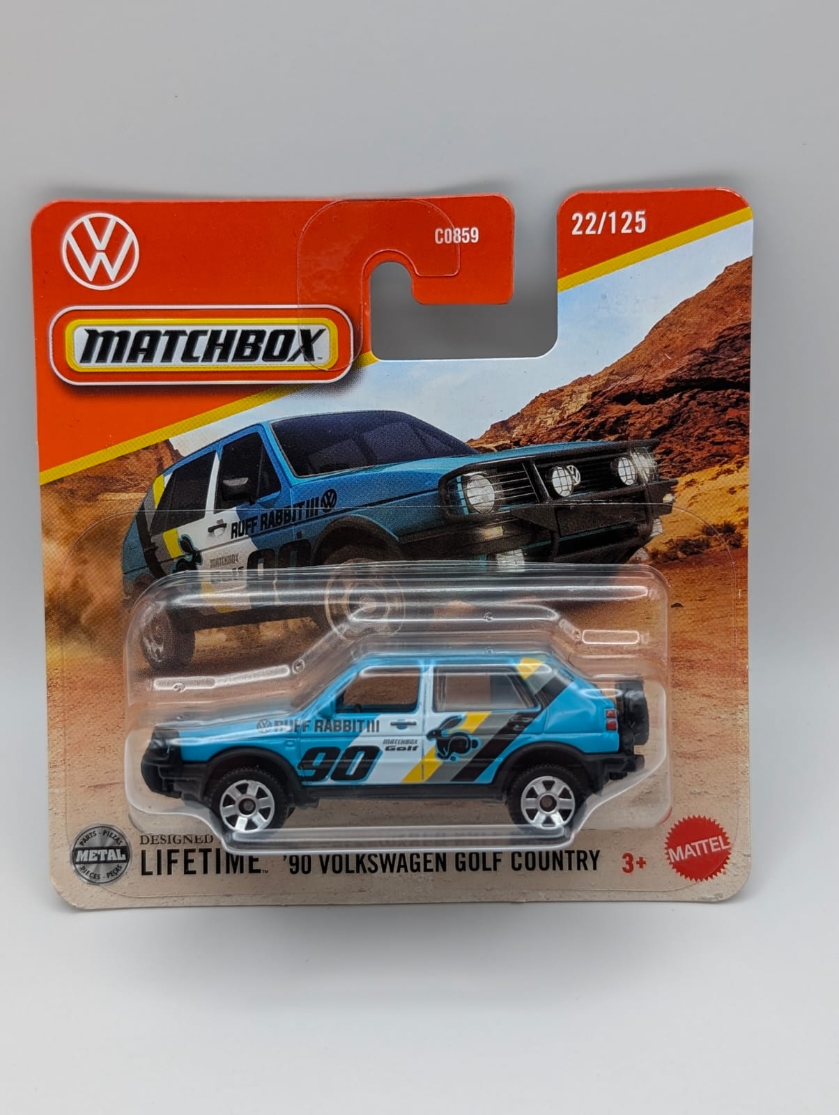 Matchbox ’90 Volkswagen Golf Country Ruff Rabbit III #22/125 blau OVP