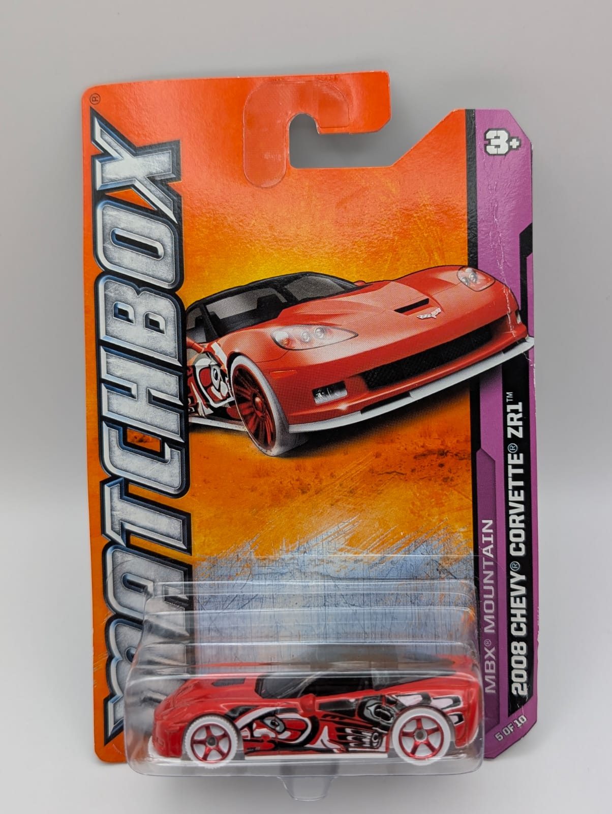 Matchbox 2008 Chevy Corvette ZR1 MBX Mountain US Long Card OVP