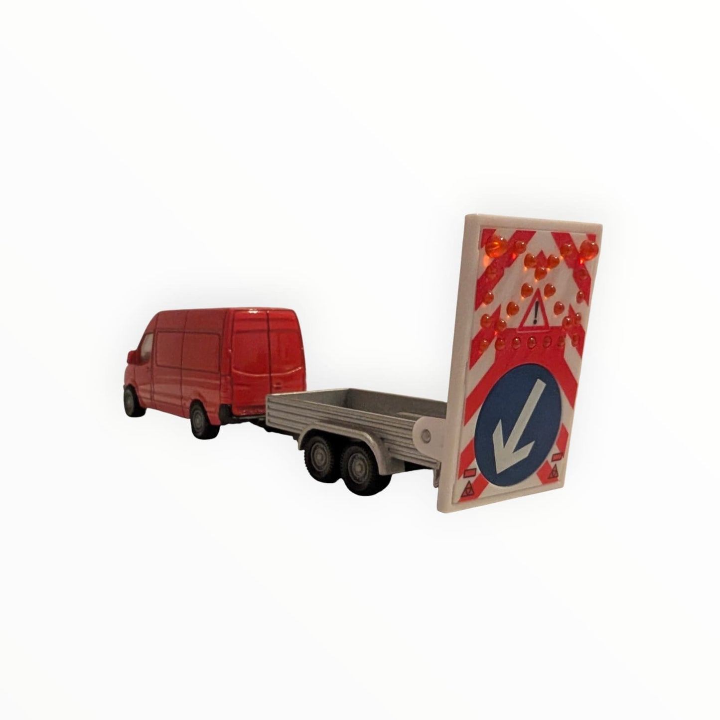 SIKU Mercedes-Benz Sprinter 0804 mit Verkehrssicherungsanhänger 1660 – Vitrinenmodell – ohne OVP